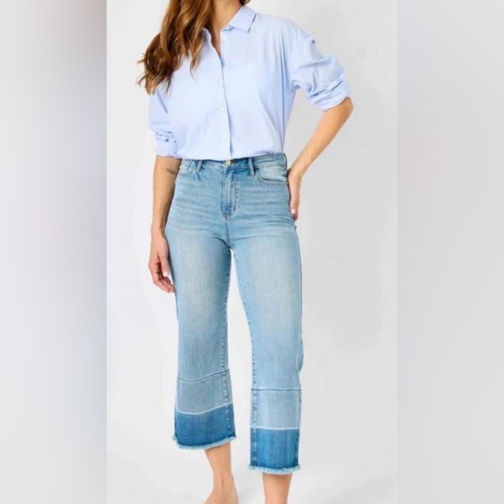 Judy Blue Cropped Wide Leg Jeans sz 7/28